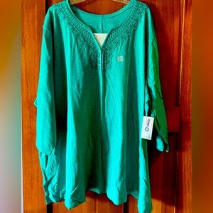 Turquoise 3/4 sleeve